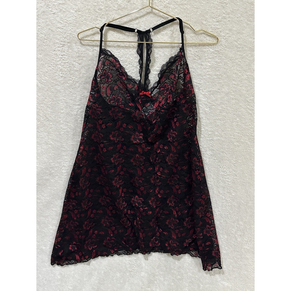 Apt 9 Intimates Sheer Black Red Nightgown‎ Lingerie Dress Size 1x Date Night